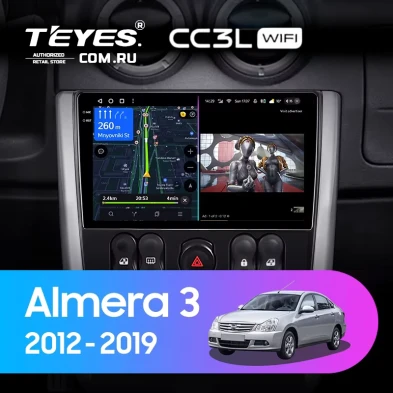 Штатная магнитола Teyes CC3L WiFi 2/32 Nissan Almera 3 G15 (2012-2019) F2