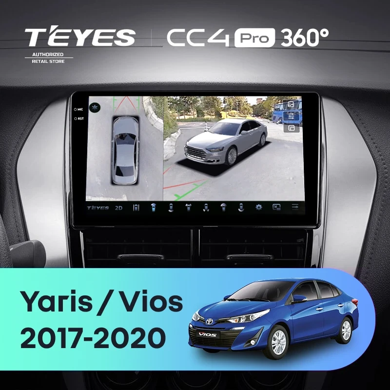 Штатная магнитола Teyes CC4 Pro 360 8/128 Toyota Yaris (2017-2020) F2