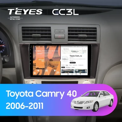 Штатная магнитола Teyes CC3L 4/32 Toyota Camry 6 XV 40 (2006-2011) F3 (черная)