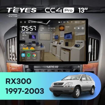 Штатная магнитола Teyes CC4 Pro 12/256 Lexus RX300 XU10 (1997-2003) F1 (13")