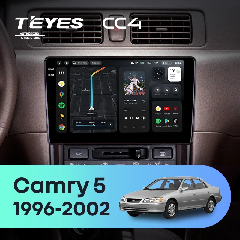 Штатная магнитола Teyes CC4 8/128 Toyota Camry 5 XV 20 (1996-2002)