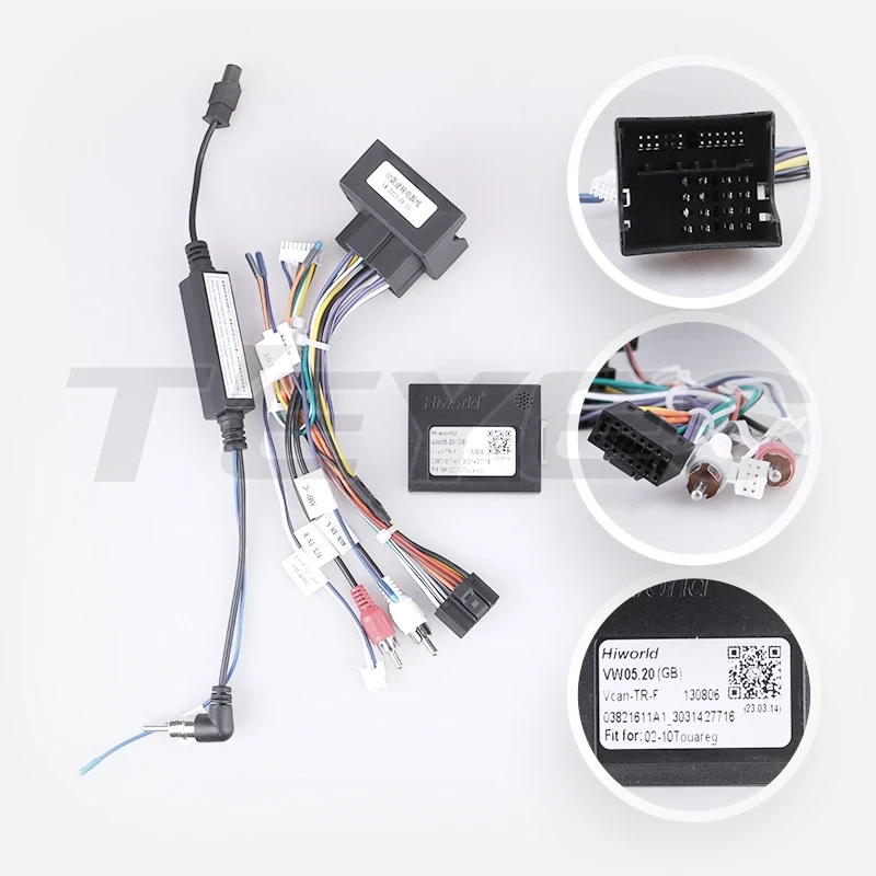 Проводка питания TEYES для Volkswagen Touareg GP F1 (2002-2010) [VW05.20(GB)] + Canbus для подключения Android ГУ