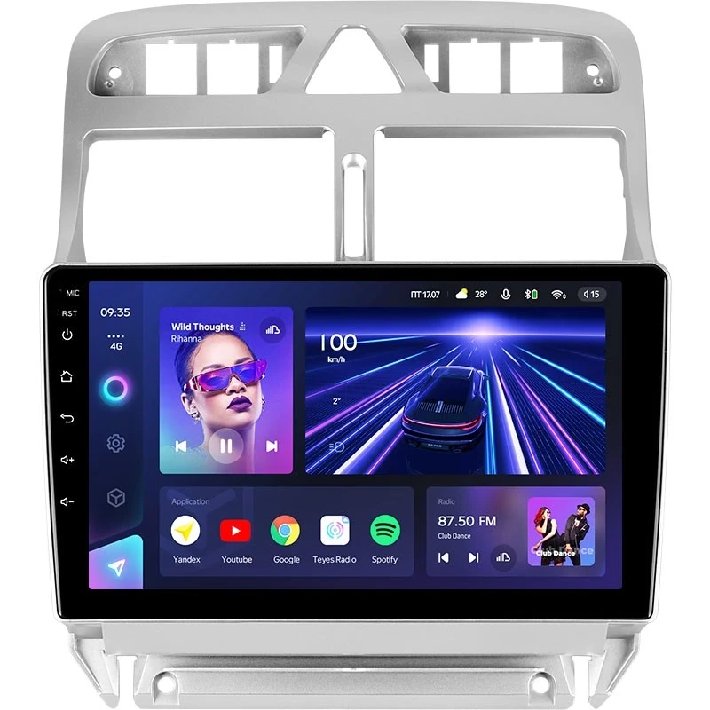 Штатная магнитола Teyes CC3 4/32 Peugeot 307 1 (2001-2008)