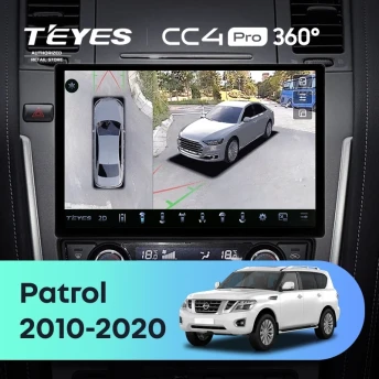 Штатная магнитола Teyes CC4 Pro 360 12/256 Nissan Patrol Y62 (2010-2020) F2 (13")