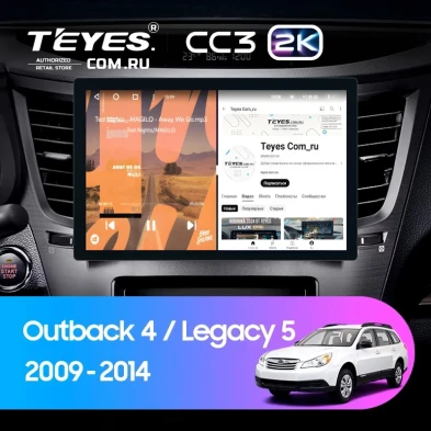 Штатная магнитола Teyes CC3 2K 4/32 Subaru Outback 4 (2009-2014) (11")