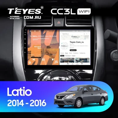 Штатная магнитола Teyes CC3L WiFi 2/32 Nissan Latio N17 (2014-2016) Правый руль