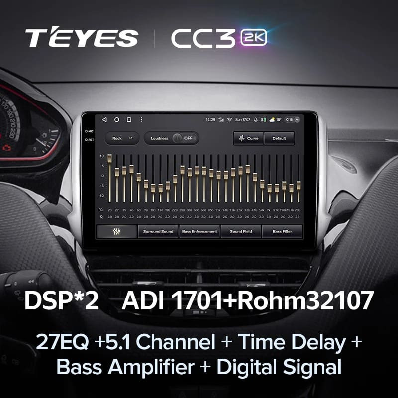 Штатная магнитола Teyes CC3 2K 360 6/128 Peugeot 2008 (2013-2020)