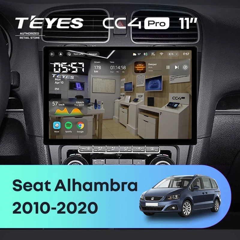 Штатная магнитола Teyes CC4 Pro 12/256 Seat Alhambra (2010-2020) (11")