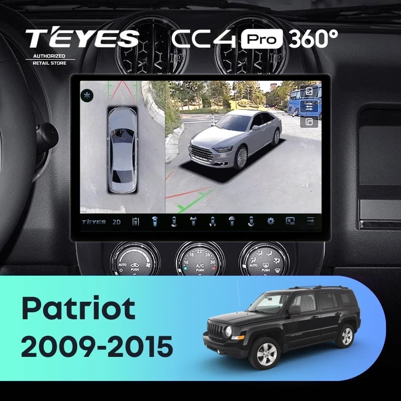 Штатная магнитола Teyes CC4 Pro 360 8/128 Jeep Patriot (2009-2015) (13")