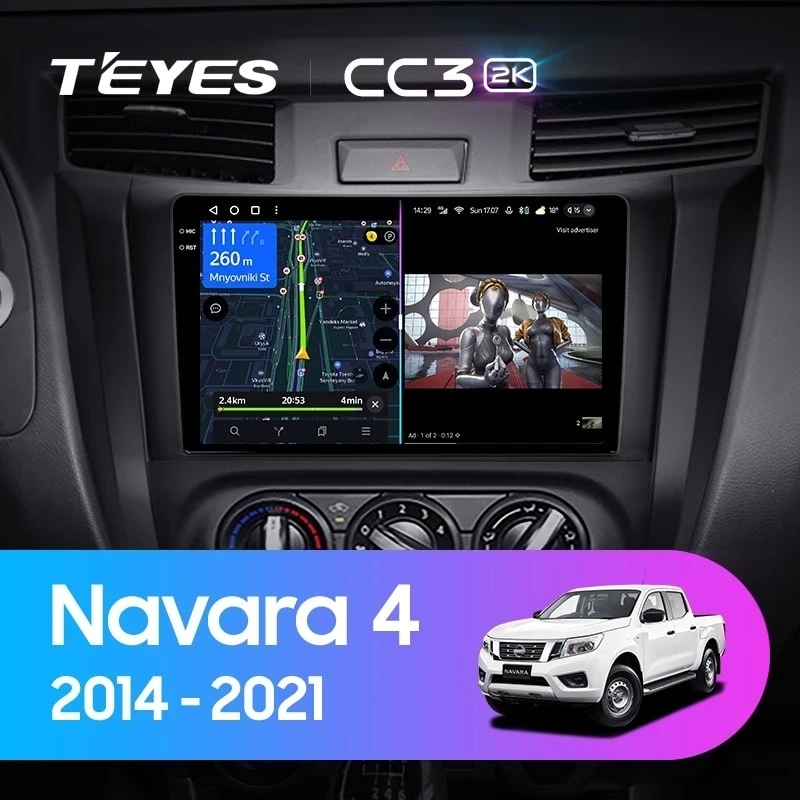 Штатная магнитола Teyes CC3 2K 6/128 Nissan Navara D23 IV (2014-2021) Тип-B