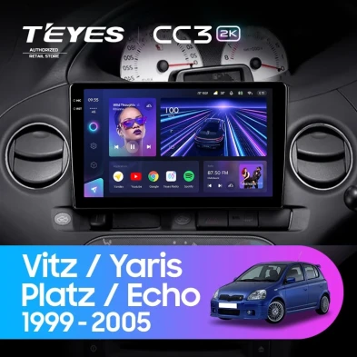 Штатная магнитола Teyes CC3 2K 4/32 Toyota Yaris (1999-2005) F2