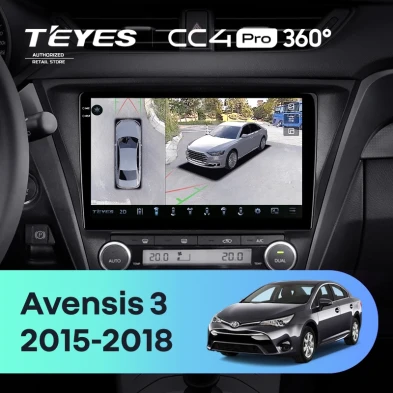 Штатная магнитола Teyes CC4 Pro 360 12/256 Toyota Avensis 3 (2015-2018) F2