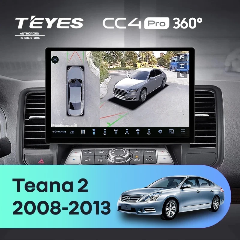 Штатная магнитола Teyes CC4 Pro 360 8/128 Nissan Teana J32 (2008-2013) Тип-A (11")