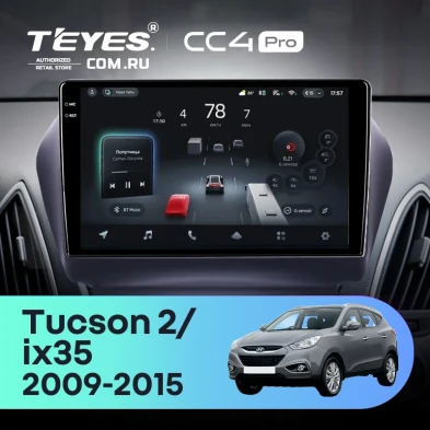 Штатная магнитола Teyes CC4 Pro 8/128 Hyundai ix35 (2009-2015) (Tucson 2) Тип-C (10")