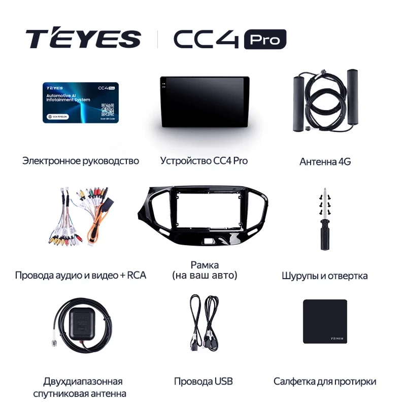 Штатная магнитола Teyes CC4 Pro 12/256 Kia Forte 2 (2013-2018) F1 Тип-AB