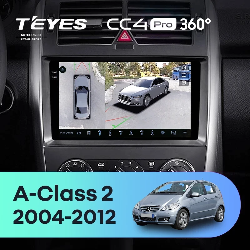 Штатная магнитола Teyes CC4 Pro 360 12/256 Mercedes-Benz A-Class 2 W169 C169 (2004-2012)
