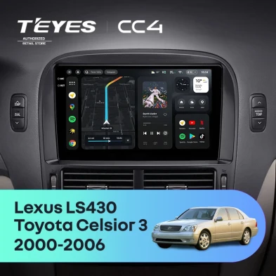 Штатная магнитола Teyes CC4 6/64 Lexus LS430 XF30 (2000-2006) F2