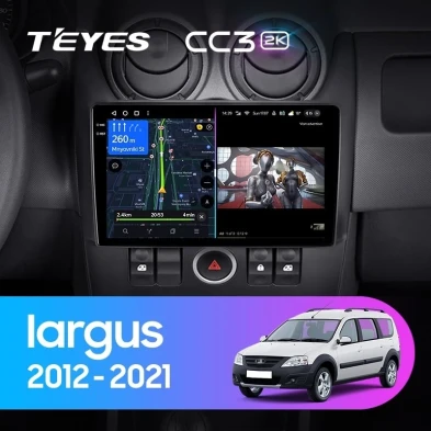 Штатная магнитола Teyes CC3 2K 6/128 Lada Largus (2012-2021)