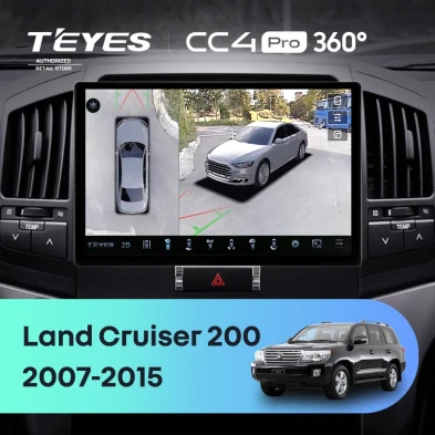 Штатная магнитола Teyes CC4 Pro 360 12/256 Toyota Land Cruiser 200 (2007-2015) F1 (13")