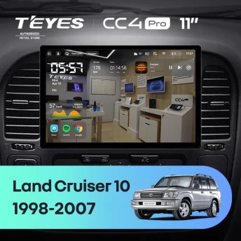 Штатная магнитола Teyes CC4 Pro 12/256 Toyota Land Cruiser 10 J100 100 (1998-2007) (11")