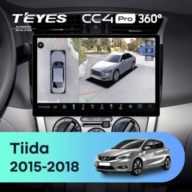 Штатная магнитола Teyes CC4 Pro 360 8/128 Nissan Tiida C13 (2015-2018) (13")