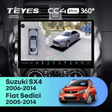 Штатная магнитола Teyes CC4 Pro 360 8/128 Suzuki SX4 1 (2006-2014) (13")