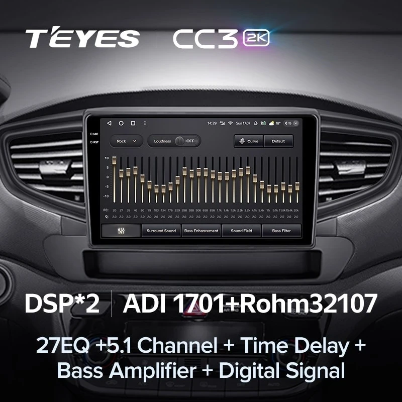 Штатная магнитола Teyes CC3 2K 4/64 Hyundai Ioniq AE (2016-2023) Тип-A