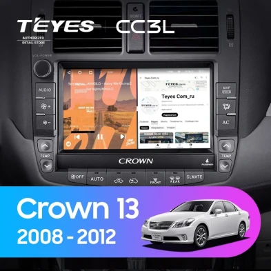 Штатная магнитола Teyes CC3L 4/32 Toyota Crown 13 S200 (2008-2012) Тип-B