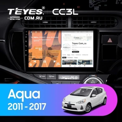Штатная магнитола Teyes CC3L 4/32 Toyota Aqua (2011-2017) Правый руль
