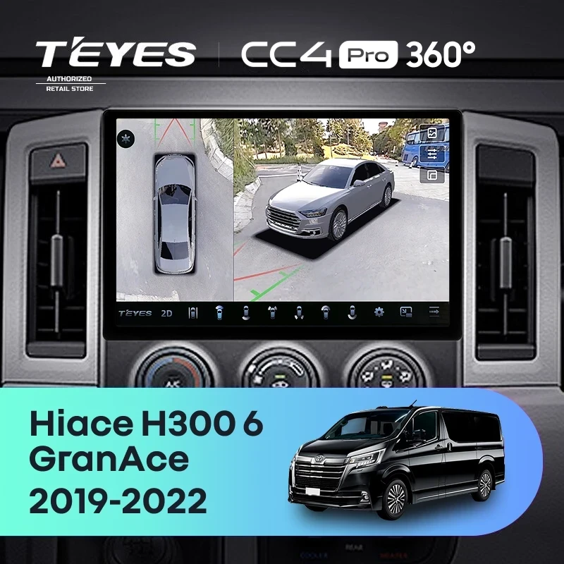 Штатная магнитола Teyes CC4 Pro 360 12/256 Toyota Hiace H300 VI (2019-2022) Тип-A (11")