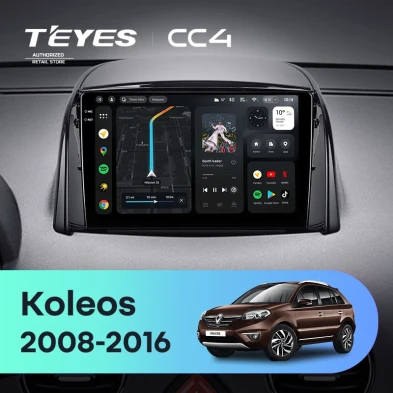 Штатная магнитола Teyes CC4 8/128 Renault Koleos (2008-2016) Тип-B
