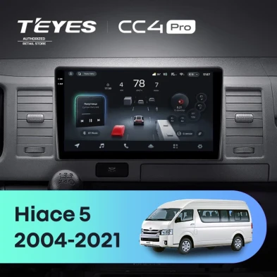 Штатная магнитола Teyes CC4 Pro 8/128 Toyota Hiace XH10 H200 (2004-2021)