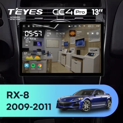 Штатная магнитола Teyes CC4 Pro 12/256 Mazda RX-8 SE (2009-2011) (13")