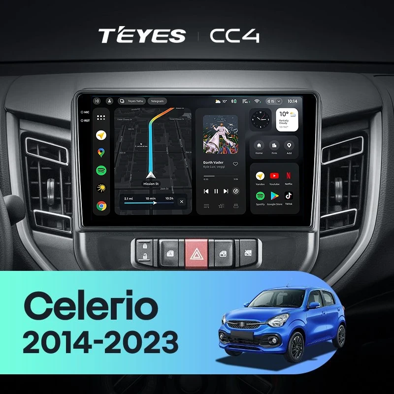 Штатная магнитола Teyes CC4 8/128 Suzuki Celerio (2014-2023)