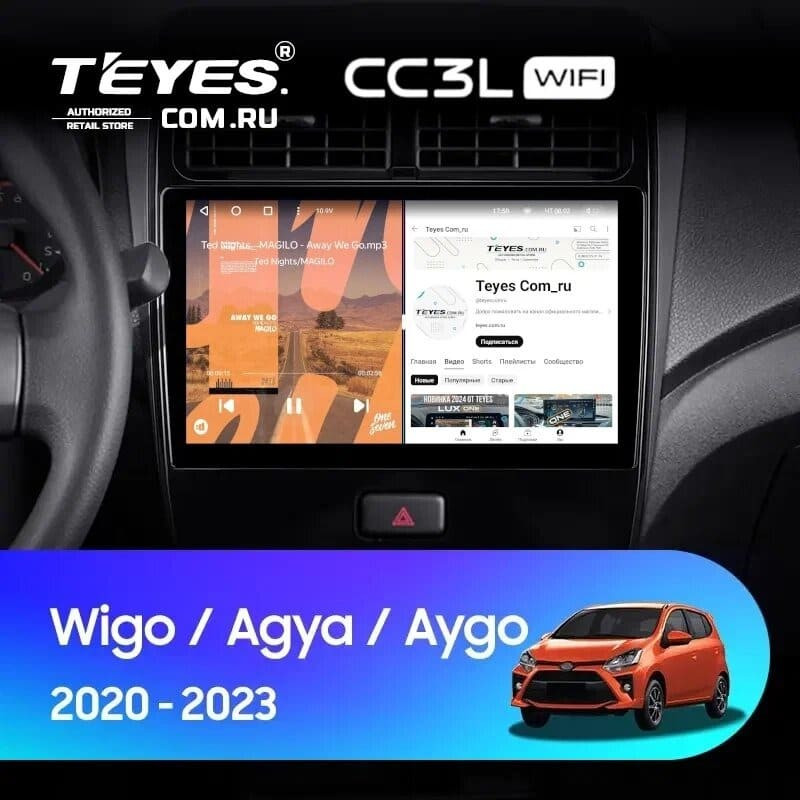 Штатная магнитола Teyes CC3L WiFi 2/32 Toyota Wigo/Agya (2020-2023) F1