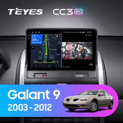 Штатная магнитола Teyes CC3 2K 6/128 Mitsubishi Galant 9 (2003-2012)