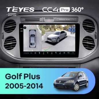 Штатная магнитола Teyes CC4 Pro 360 8/128 Volkswagen Golf Plus (2005-2014) (серая) F2