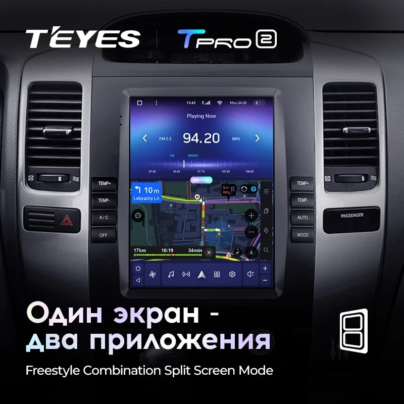 Штатная магнитола Tesla style Teyes TPRO 2 3/32 Lexus GX470 (2002-2009) Тип-A