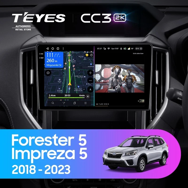 Штатная магнитола Teyes CC3 2K 4/32 Subaru Forester 5 (2018-2023)