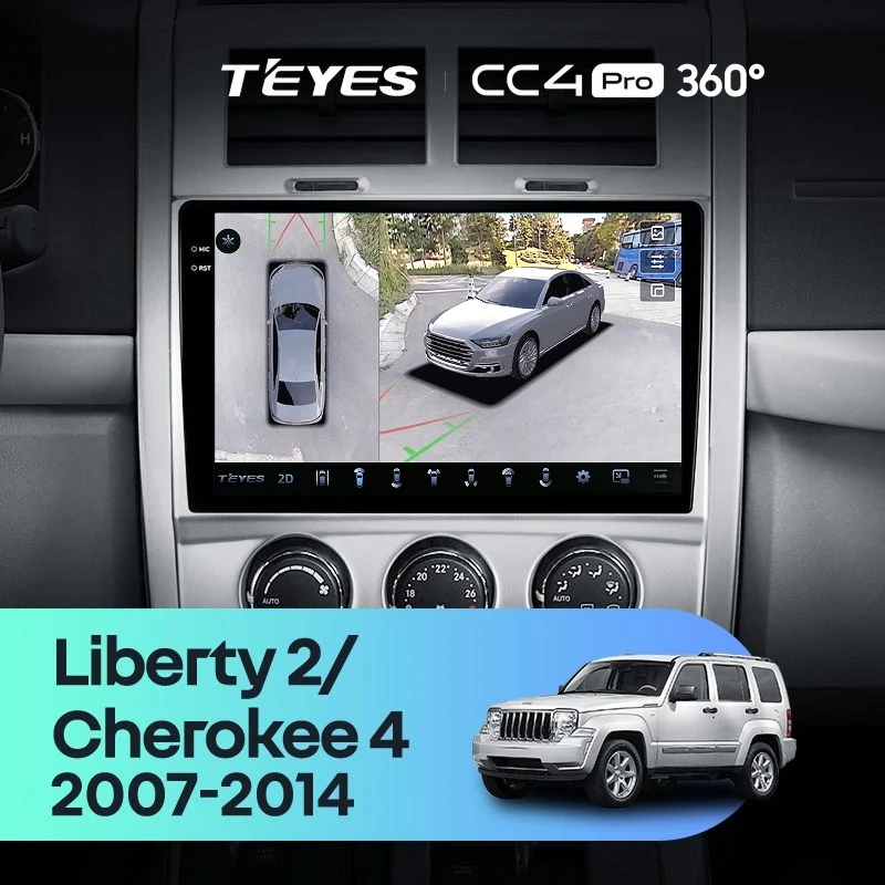 Штатная магнитола Teyes CC4 Pro 360 8/128 Jeep Liberty 2 KK (2007-2012)