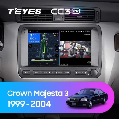 Штатная магнитола Teyes CC3 2K 6/128 Toyota Crown Majesta 3 S170 (1999-2004)