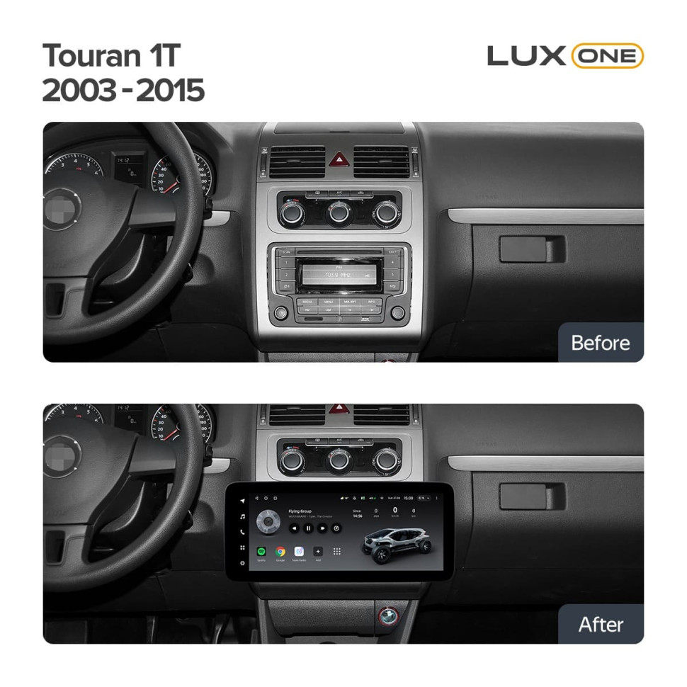 Штатная магнитола Teyes LUX ONE 6/128 Volkswagen Touran (2003-2015)