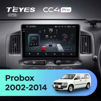 Штатная магнитола Teyes CC4 Pro 12/256 Toyota Probox XP50 XP160 (2002-2014) Правый руль