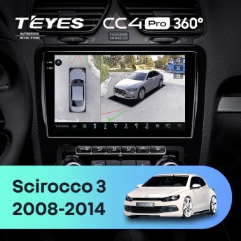 Штатная магнитола Teyes CC4 Pro 360 12/256 Volkswagen Scirocco (2008-2014) F1