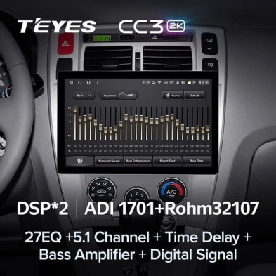 Штатная магнитола Teyes CC3 2K 4/32 Hyundai Tucson 1 (2004-2009) F1 (13")