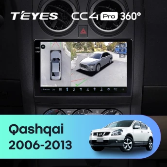 Штатная магнитола Teyes CC4 Pro 360 12/256 Nissan Qashqai 1 J10 (2006-2013) F2