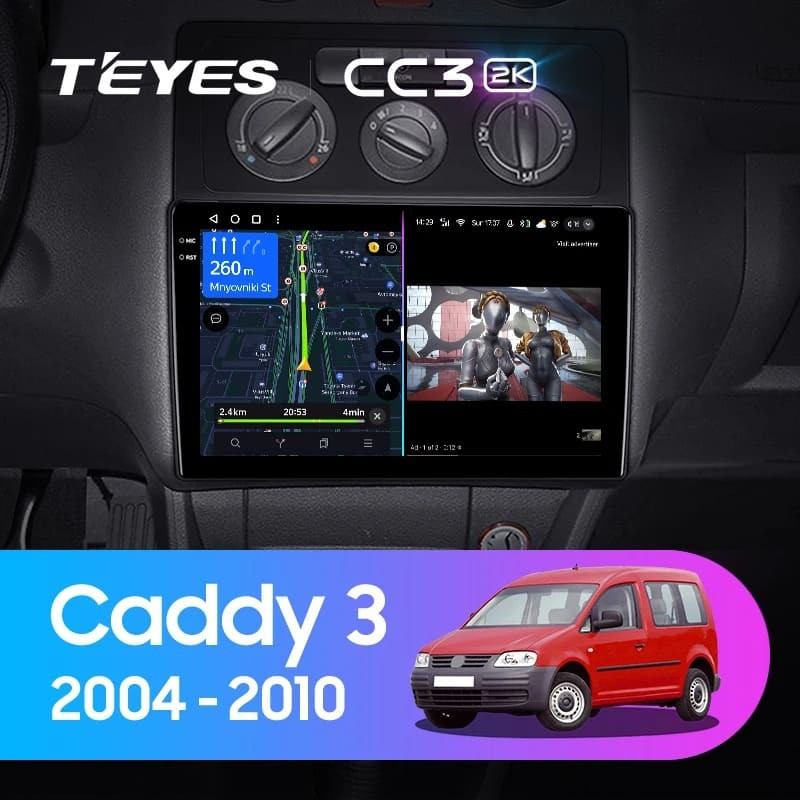 Штатная магнитола Teyes CC3 2K 6/128 Volkswagen Caddy 2K (2004-2010)