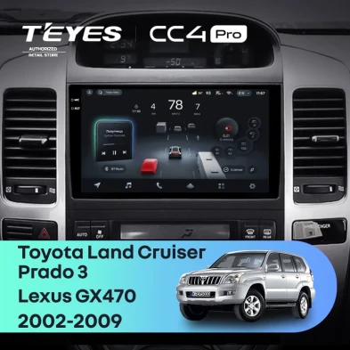 Штатная магнитола Teyes CC4 Pro 12/256 Lexus GX470 (2002-2009) F1 Тип-B