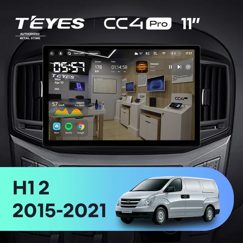 Штатная магнитола Teyes CC4 Pro 12/256 Hyundai H1 2 (2015-2021) F2 (11")