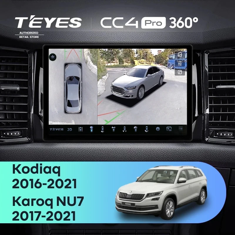 Штатная магнитола Teyes CC4 Pro 360 12/256 Skoda Karoq (2017-2021) Тип-B (11")